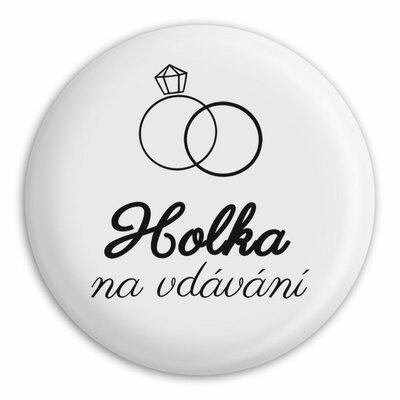 Placka Holka na vdávání, (Bílá, černá)