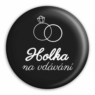 Placka Holka na vdávání (Černá)