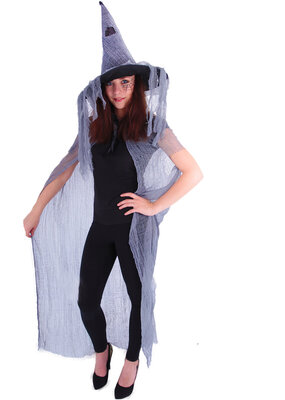 Čarodějnický plášť s kloboukem pro dospělé/Halloween