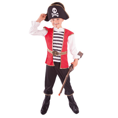 Dětský kostým pirát s kloboukem (6-8 let)