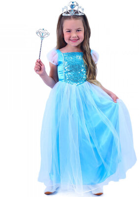 Dívčí kostým princezna, šaty modré