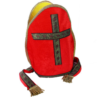 Mikulášská čepice (mitra) se zlatým lemováním