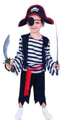 Dětský kostým pirát s čepicí a záslepkou