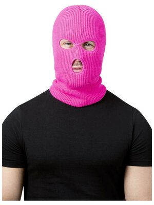 Lyžařská (zlodějská) kukla Balaclava, růžová