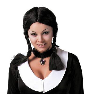 Dámská paruka Wednesday Addams