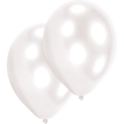 Sada 10ks bílých balónků (průměr 27cm)