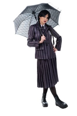 Dívčí školní uniforma Wednesday Addams, fialová
