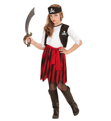 Dívčí kostým pirátská dívka se sukní