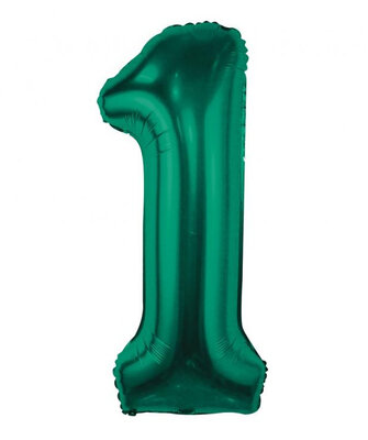 Fóliový balónek číslice 1 zelený, 85 cm