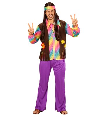 Pánský hippie fialový kostým