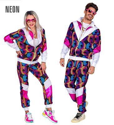 Unisex disco šusťákovka z 80. a 90. let, neonová