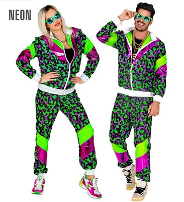 Unisex neonová disco šusťákovka z 80. a 90. let