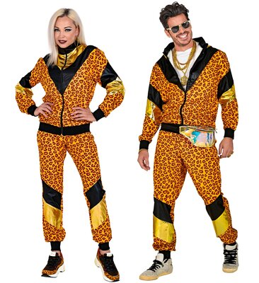 Unisex šusťákovka z 80. a 90. let s leopardím vzorem