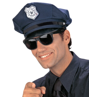Modrá policejní čepice pro dospělé