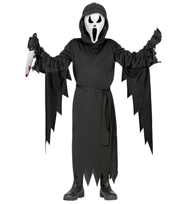 Dětský kostým vřískot s maskou, černý