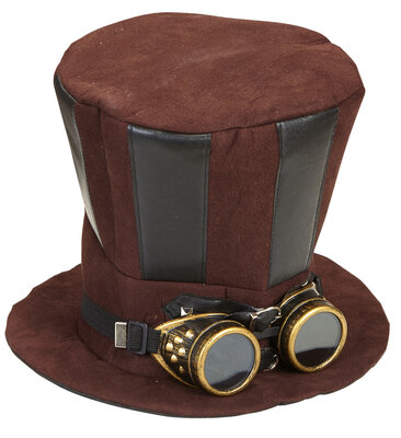 Steampunk klobouk s brýlemi