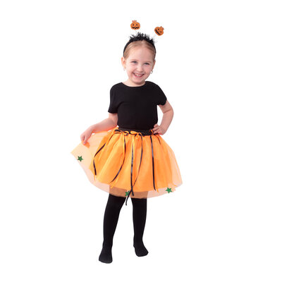 Dětský kostým halloween tutu sukně s čelenkou (3-7 let)