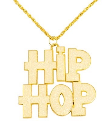 Hip hop náhrdelník, zlatý