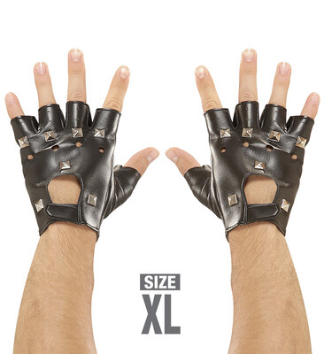 Koženkové bezprstové rukavice XL
