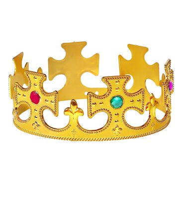Zlatá královská koruna s kameny