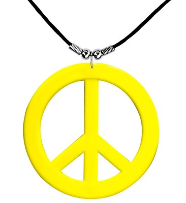 Žlutý hippie náhrdelník