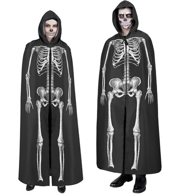 Černá kápě kostlivec,150 cm