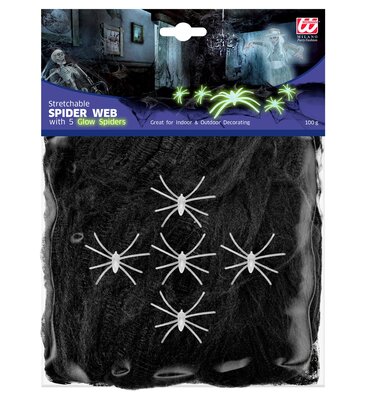 Černá pavučina s pavouky, 100 g