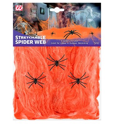 Oranžová pavučina s pavouky, 50 g