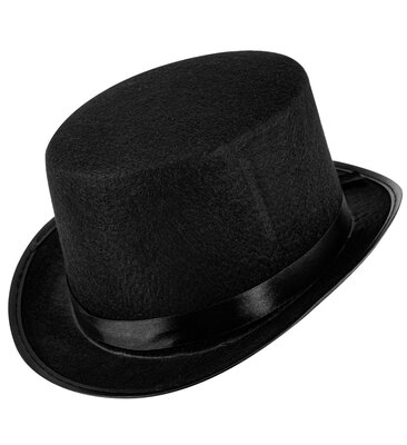 Plstěný černý klobouk