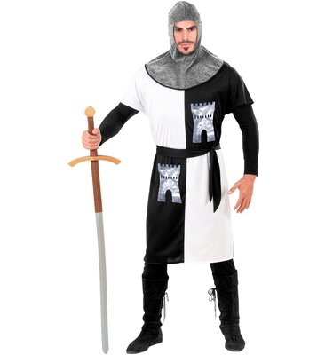 Středověký rytíř, černobílý