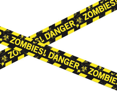 Páska s nápisem zombies danger, 6m