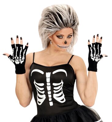 Rukavice bez prstů, kostlivec