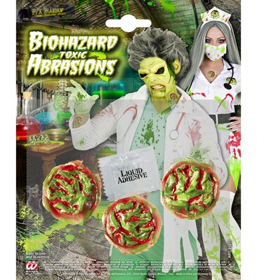 Sada tří zombie odřenin v profesionální kvalitě s lepidlem