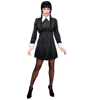 Šaty Wednesday Addams s límečkem