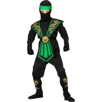 Chlapecký kostým ninja, zelený