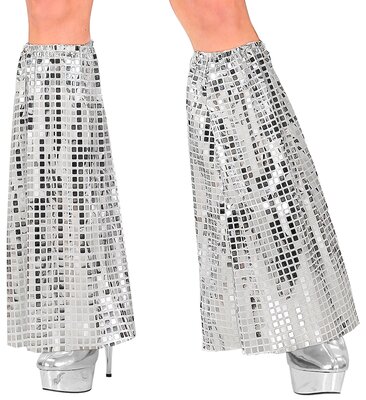 Disco návleky na nohy, stříbrné