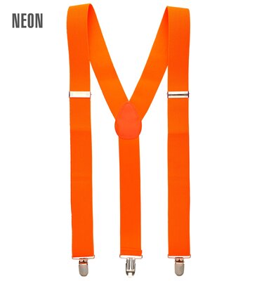 Neonově oranžové kšandy