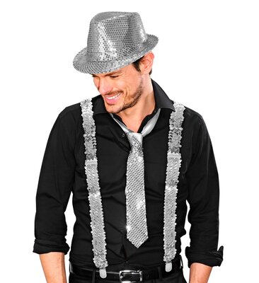 Stříbrné kšandy s flitry