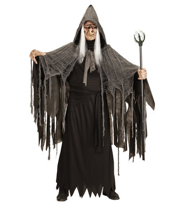 Hnědá rozervaná kápě 165 cm