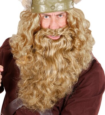 Pánské blond vousy s knírkem