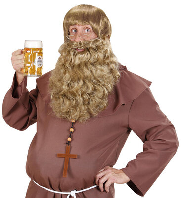 Pánské blond vousy s knírkem