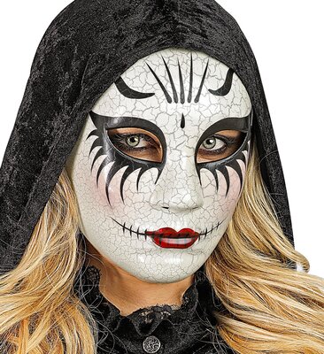 Halloweenská maska popraskané ženy