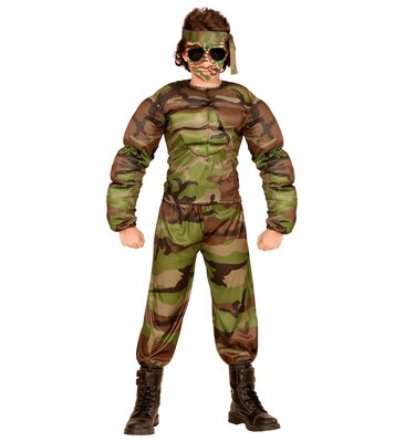 Chlapecký kostým svalnatý voják