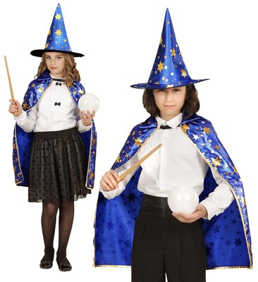 Dětský čarodějnický set klobouk a plášť 70 cm