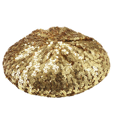 Zlatý flitrový baret