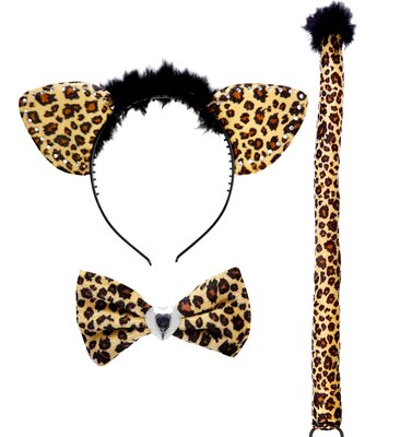 Sada leopard (čelenka, motýlek, ocas)