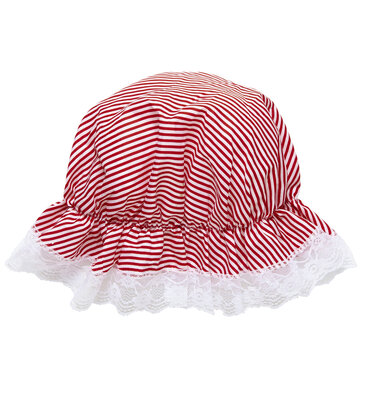 Červeno-bílá čepice bonnet