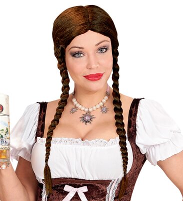 Dámská hnědá bavorská paruka greta