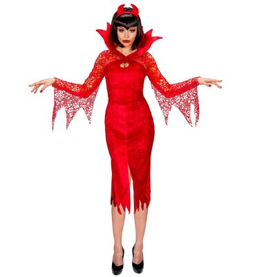 Dámský kostým ďáblice (čertice) s rohy