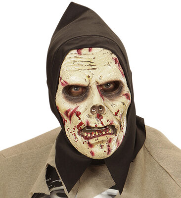 Latexová maska s kapucí zombie